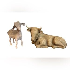 Willow Tree Ox Goat Nativity Set Figure 26180 Susan Lordi 2006 Vintage